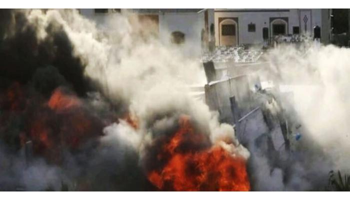 शाळेवर तीन इस्रायली रॉकेट पडले 