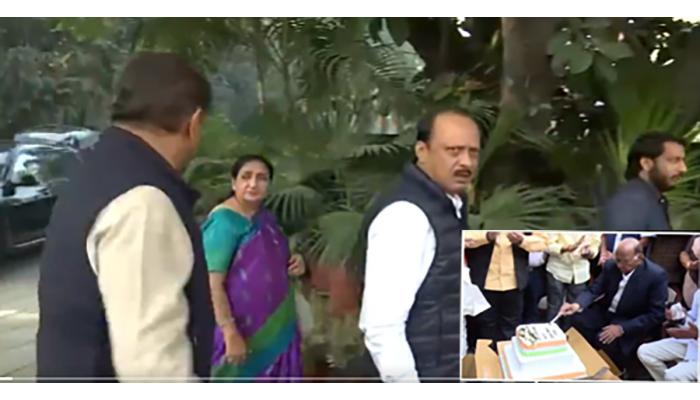 अजितदादा सहकुटुंब शरद पवारांच्या भेटीला