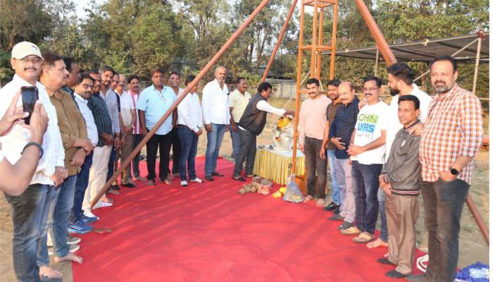 बिल्डर्स असोसिएशनच्या - रचना प्रॉपर्टी एक्स्पो २०२४ बांधकाम विषयक प्रदर्शनाच्या मंडप उभारणीचा शुभारंभ