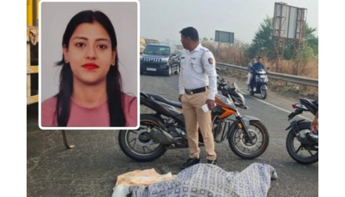 पुणे-सातारा महामार्गावरील भीषण अपघातात तरुणीचा मृत्यू; दुचाकीस्वार गंभीर