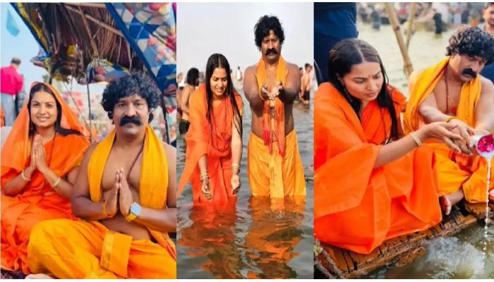 महाकुंभ मेळ्यामध्ये प्रवीण तरडेचं बायको स्नेहलसोबत केलं शाही स्नान!