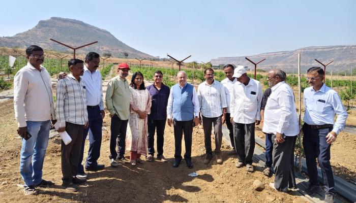 सर्कलवाडी येथे एआय (AI) तंत्राद्वारे डाळिंब लागवडीचा प्रयोग