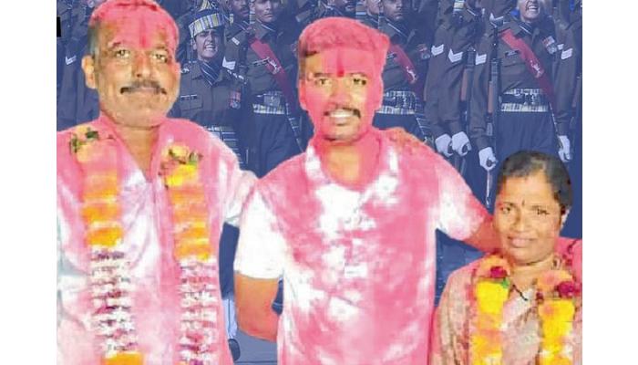बांधकाम मजुराचा मुलगा सैन्यदलात लेफ्टनंट