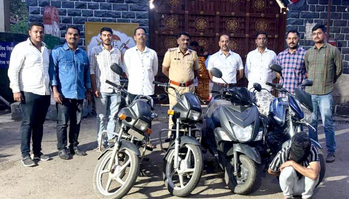 सातारा शहर डीबी पथकाकडून मोटरसायकल चोरटा जेरबंद