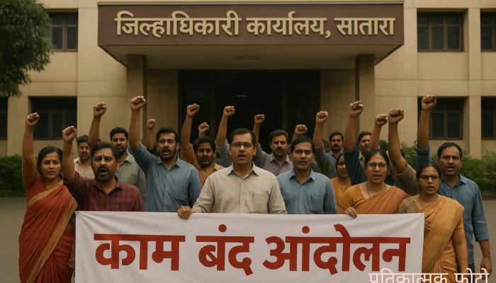 21 ऑगस्ट पासून सातारा जिल्हा महसूल कर्मचारी यांचे बेमुदत लेखणी बंद आंदोलन