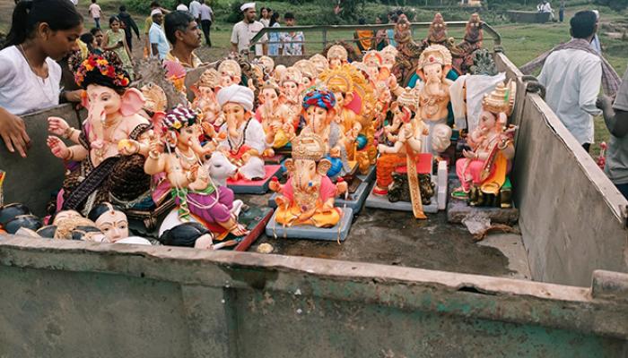 पर्यावरणपुरक गणेश विसजर्नाचा कोंढवली गावाने घालून दिला आदर्श