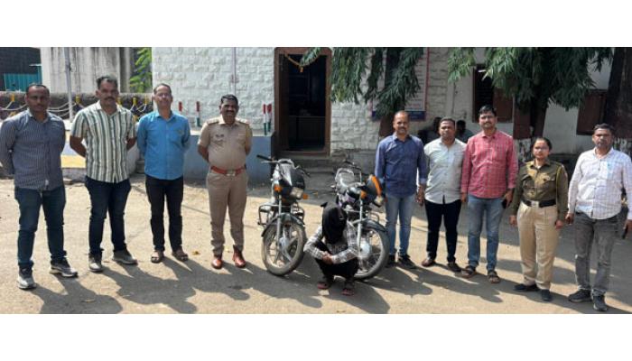 मोटार सायकल चोरीप्रकरणी दोन अट्टल गुन्हेगार ताब्यात; सातारा शहर पोलीस स्टेशनच्या गुन्हे प्रकटीकरण शाखेची कारवाई