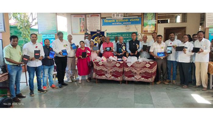 करंजे पेठ येथील शिक्षण प्रसारक संस्थेतील विद्यार्थी अध्ययनासाठी करणार टॅबचा वापर