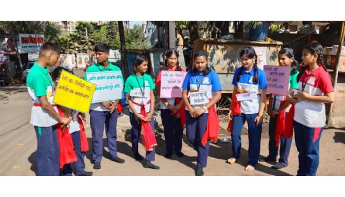 हिंदवी पब्लिक स्कूलकडून 100 पथनाट्याचे यशस्वीरित्या सादरीकरण; सातारा जिल्ह्यातील पहिलाच उपक्रम