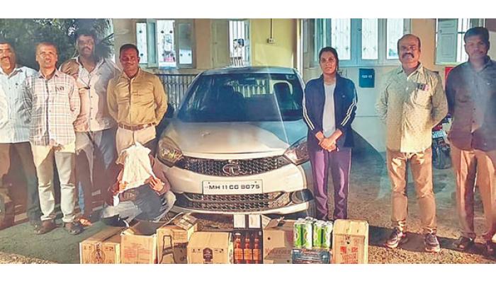 सातारारोड-किन्हई रस्त्यावर अवैध दारू वाहतूक करणाऱ्यावर कारवाई; वाहनासह 2 लाख 79 हजार 910 रुपयांचा मुद्देमाल जप्त