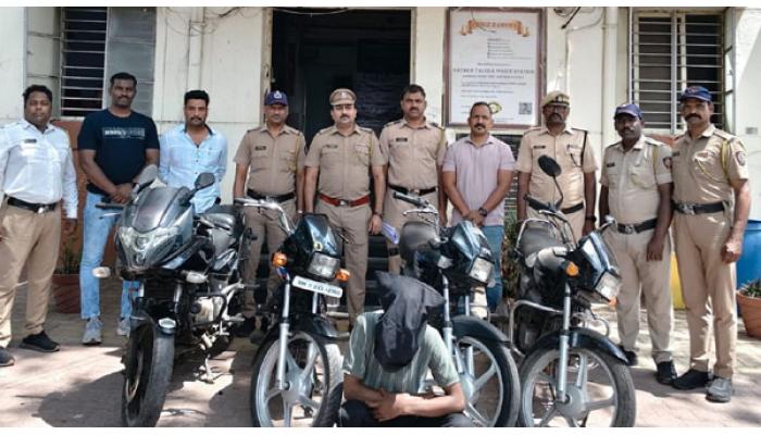 सराईत दुचाकी चोरटा जेरबंद ; चार गुन्ह्यांची उकल; सातारा तालुका पोलिसांची कारवाई