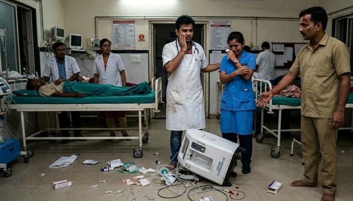 मलवडी प्राथमिक आरोग्य केंद्रात डॉक्टर, नर्ससह कर्मचाऱ्याला मारहाण; तीन जणांवर गुन्हा दाखल