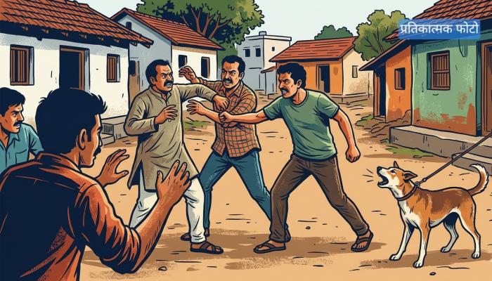 पाळीव कुत्र्यावरून वाढे येथे दोन गटांत हाणामारी; परस्पर गुन्हे दाखल
