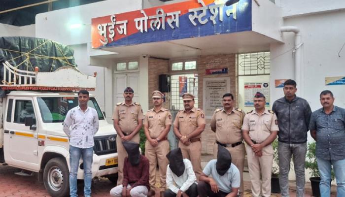 शेतकर्&zwj;यांच्या गोठ्यातून जनावरे चोरणारी पिकअप गँग भुईंज पोलिसांकडून जेरबंद; चार गुन्हे उघडकीस