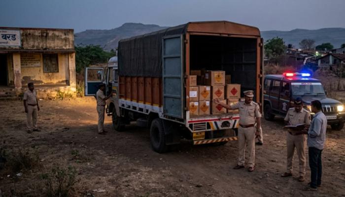 फलटणजवळ स्फोटकांचा मोठा साठा जप्त; 5000 हून अधिक स्फोटकांच्या कांड्यांसह ट्रक सील