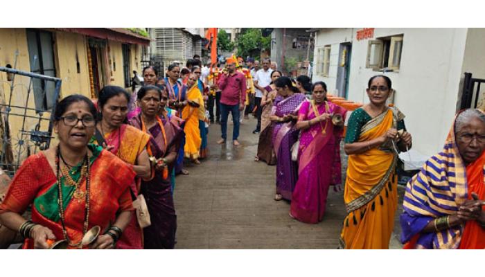 नामदेव महाराजांच्या संजीवन समाधी सोहळ्याने सदरबाजार भक्तीमय; वारकरी महिलांचा लक्षणीय सहभाग; टाळ-मृदंगाच्या गजराने परिसर दुमदुमला