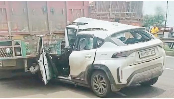 शिरवळला महामार्गावर भरधाव मोटार घुसली ट्रकखाली; वाठार स्टेशनचे दांपत्य जखमी