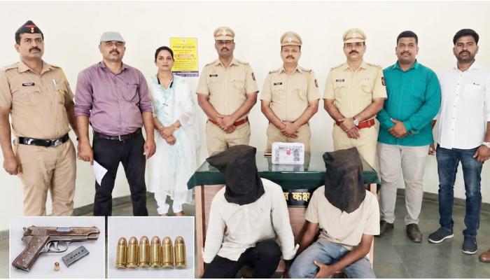 देशी बनावटीच्या पिस्तुल, काडतुसासह दोन जणांना अटक