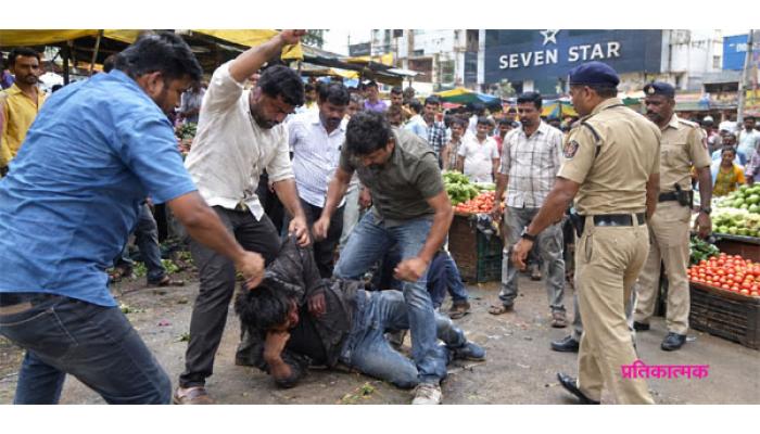 सातार्&zwj;यातील सेव्हन स्टार इमारतीसमोरील भाजी मंडईत मोबाईल चोरट्यास नागरिकांकडून चोप; गुन्हा दाखल