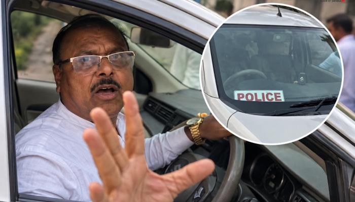 सांगलीच्या पोलिसाची पाटणमध्ये अरेरावी; खासगी कारवर &lsquo;पोलीस&rsquo; पाटी लावून दादागिरी करणाऱ्याला तरुणांनी घेतले चांगलेच फैलावर