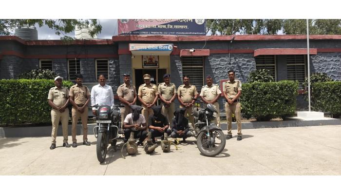 विहिरीतील मोटारी चोरणारे तिघे जेरबंद; १.४८ लाखांचा मुद्देमाल हस्तगत