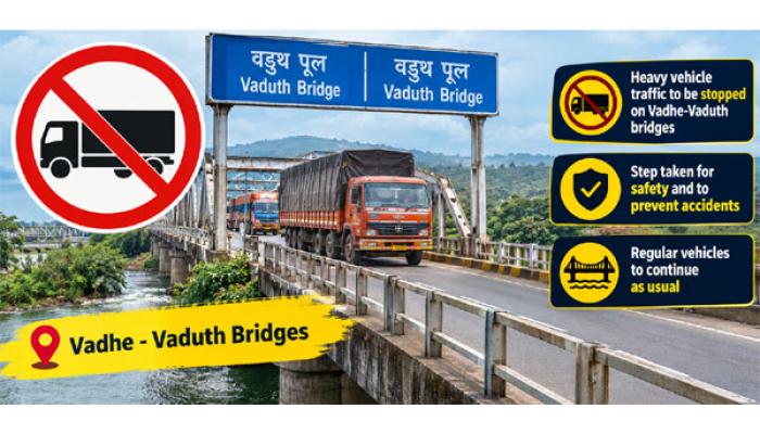 वाढे-वडूथ पुलांवरून अवजड वाहनांची वाहतूक बंद करण्याचा निर्णय; २८ सप्टेंबरपासून वाहतूक बदल; सातारा&ndash;फलटणसह लोणंद मार्गासाठी पर्यायी रस्ते निश्चित