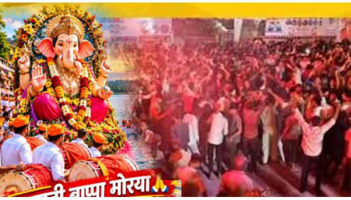 १९ तासांच्या जल्लोषानंतर बाप्पांना निरोप; ढोल-ताशांचा गजर, डीजेचा दणदणाट; पहाटेपर्यंत रंगलेल्या मिरवणुकीची दुपारी सांगता