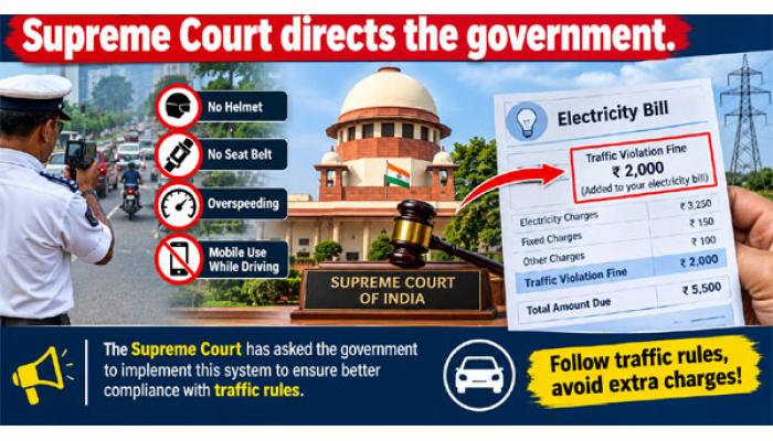 वाहतूक नियम मोडलात तर थेट वीज बिलातच येणार दंडाची रक्कम; सर्वोच्च न्यायालयाचे सरकारला निर्देश