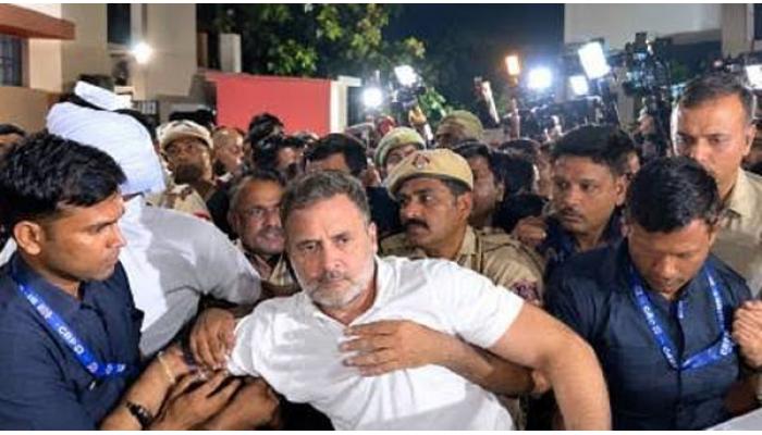 दिल्लीत हाय-व्होल्टेज ड्रामा; &lsquo;इंडिया&rsquo; आघाडीच्या खासदारांनी पुकारलेल्या आंदोलनाला हिंसक वळण, राहुल, प्रियांका गांधी पोलिसांच्या ताब्यात