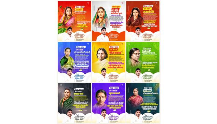 नवदुर्गेच्या रूपांतून समाजक्रांतीचा जागर; कामेश कांबळे यांच्याकडून ९ कर्तृत्ववान क्रांतीज्योतींना अभिवादन